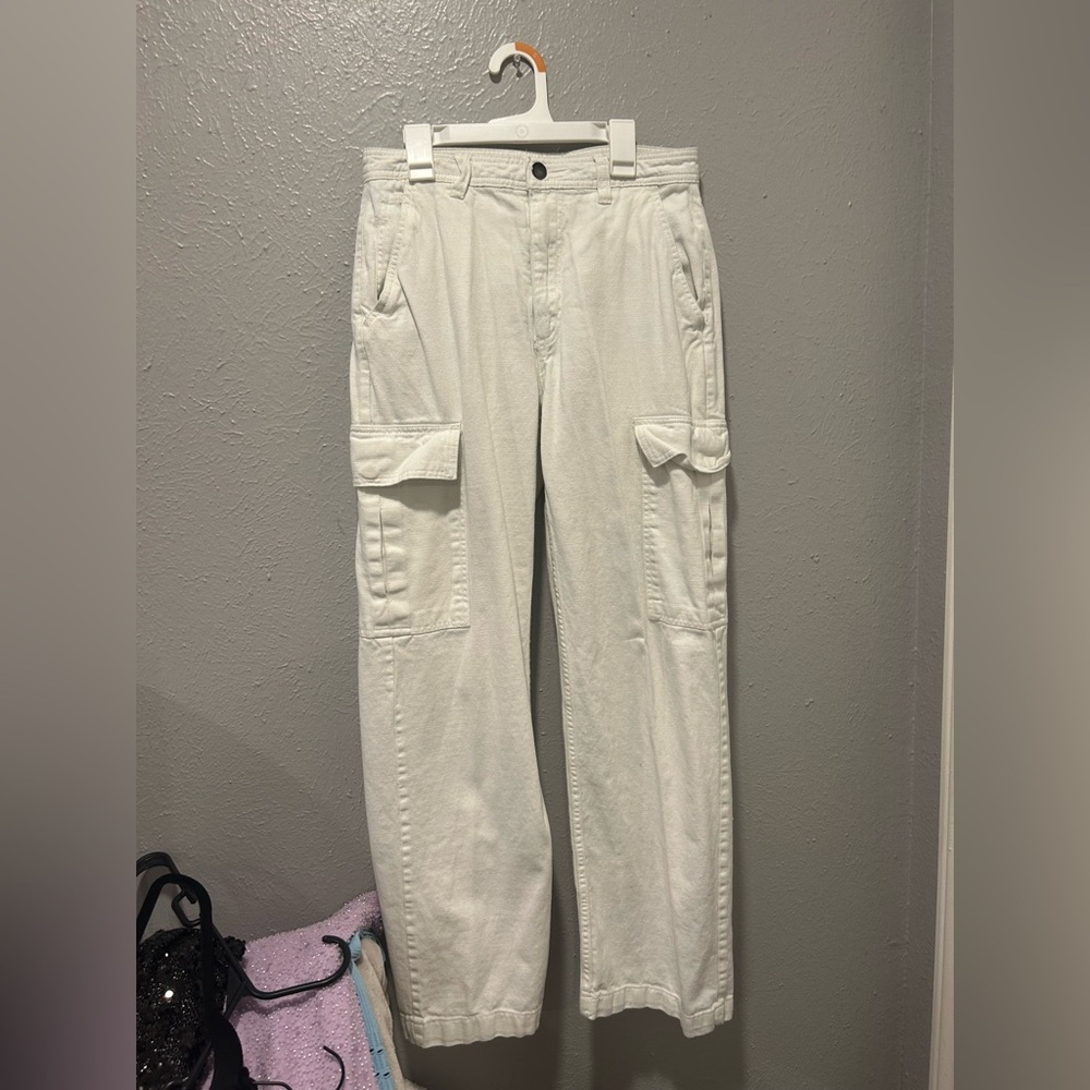 Black and white cargo pants